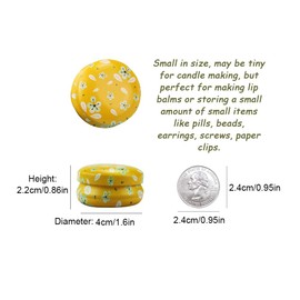 12 Pcs Mini Tinplate Candle Tin Jars with Lids, Empty Reusable Round Travel Tin Cans Refillable Container Jars for Candle Making, Lip Balm, Salve, Eye Shadow, Powder (Classic Flowers & Plants Set)