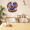 Dragon Dreamcatcher Suncatcher - Stained Glass Effect Window Hanging -