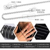 925 Sterling Silver Rope Chain 2mm Necklace for Men Silver