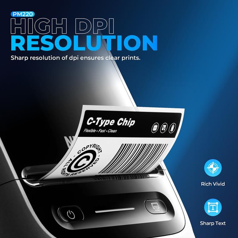 PM220 Label Maker Machine with Tape, Bluethooth Label Printer, Portable