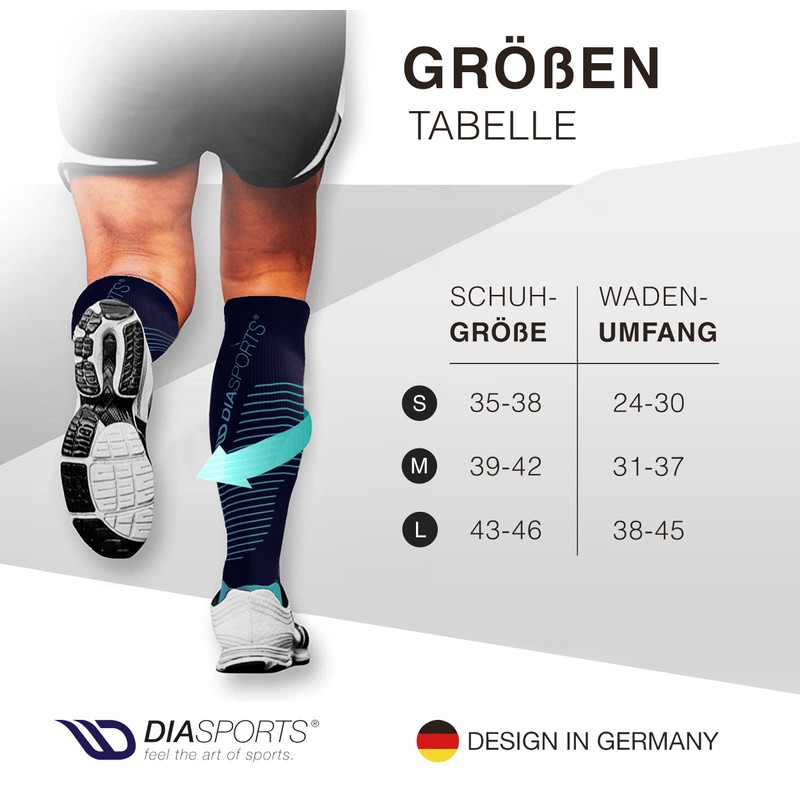 Diasports Runstars Compression Socks for Marathon & Triathlon, High-Quality Compression