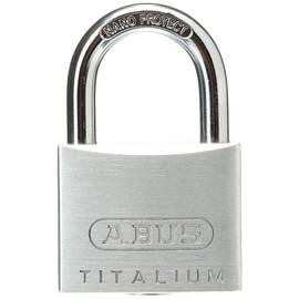 ABUS Vorhängeschloss Titalium 64TI/40 - Kellerschloss mit Schlosskörper aus Spezial-Aluminium - gehärteter Stahlbügel - ABUS-Sicherheitslevel 5