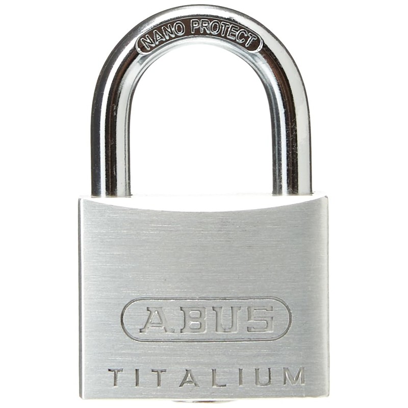 ABUS Vorhängeschloss Titalium 64TI/40 - Kellerschloss mit Schlosskörper aus Spezial-Aluminium