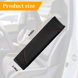 Osilly 2PCS Car Seat Belt Cover, Carbon Fiber Seatbelt Shoulder Protection, Soft Car Seat Belt Strap Cushion Protect Your Neck and Shoulder, Car Accessories Seat Belt Pad for Car Truck (Black)