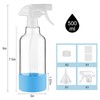 Glass Spray Bottles with Silicone Sleeve, 2 Pack 16 oz