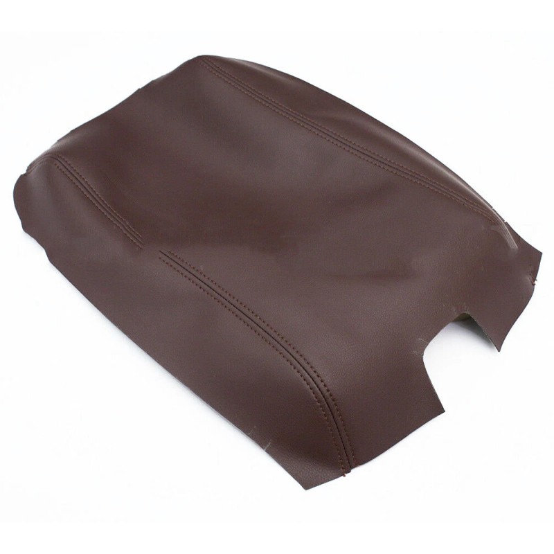 Kar Designers Real Leather Brown Center Console Lid Cover Fit