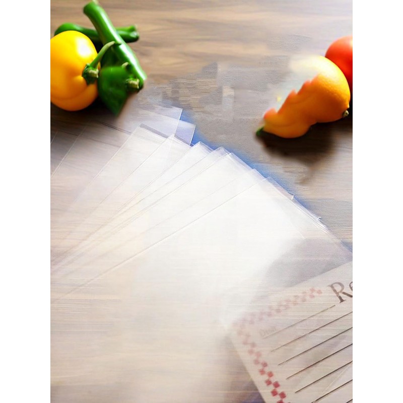 Recipe Card Protectors, 3x5 Inches, Clear Plastic Sleeves, 100 Pack