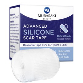 Silicone Scar Sheets Medical Grade Silicone Tape Strips for Scars Treatment - Reusable, Painless for C-Section, Tummy Tuck, Keloid, Acne, Surgical Scars, Reducing the Appearance of Old (150 cm x 4 cm)