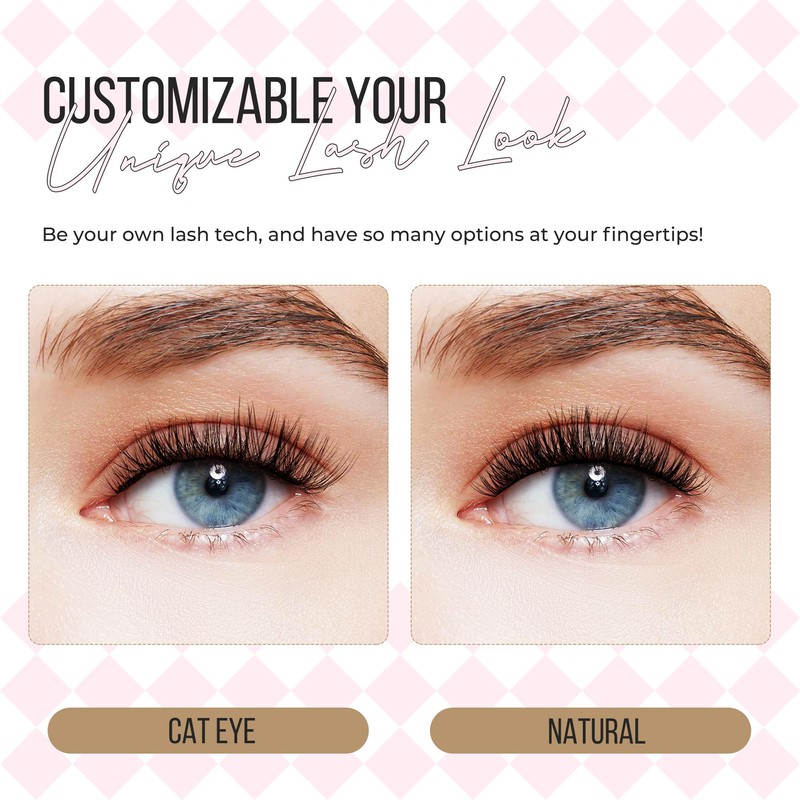 LASHVIEW Lash-Extension-Clusters 168pcs D Curl Lash Clusters Natural Look Cluster