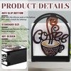 Cinnvoice Coffee Metal Napkin Holder Kitchen Decorative Paper Towel Stand
