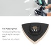 5PCS Wool Polishing Pad with Alloy Steel Base Triangular Felt