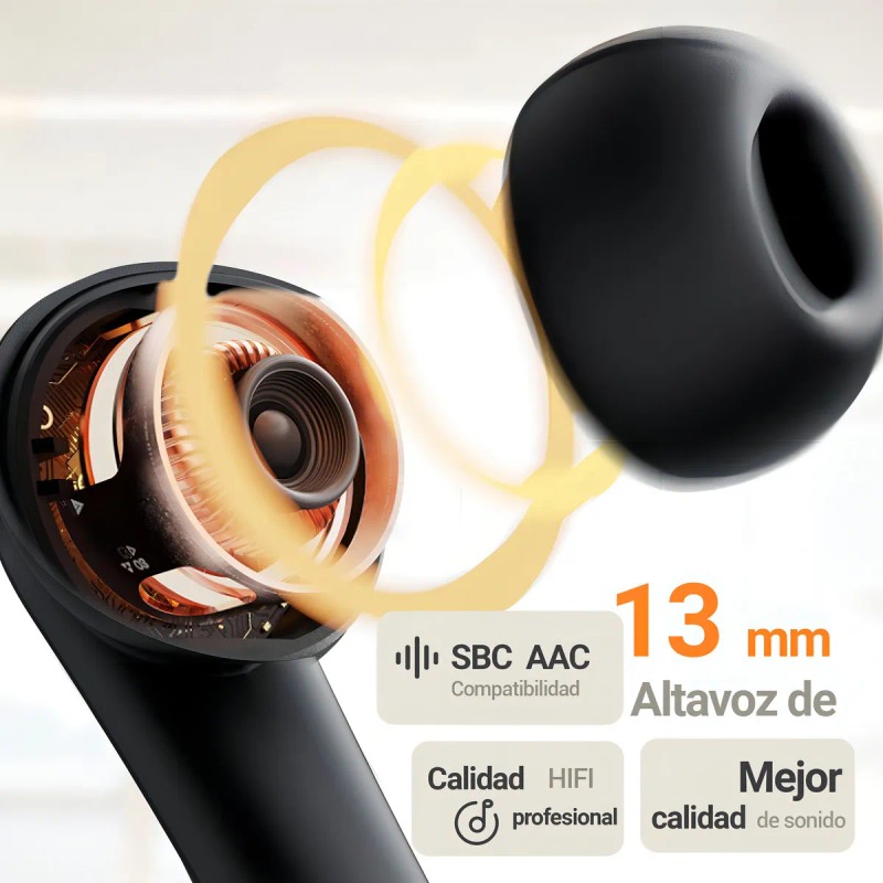 Audfonos inalmbricos bluetooth Occiam P91 In Ears Color Dorado -