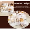 JIOUHM Makeup Cosmetic Organiser with Drawer, Countertop Cosmetic Organiser for