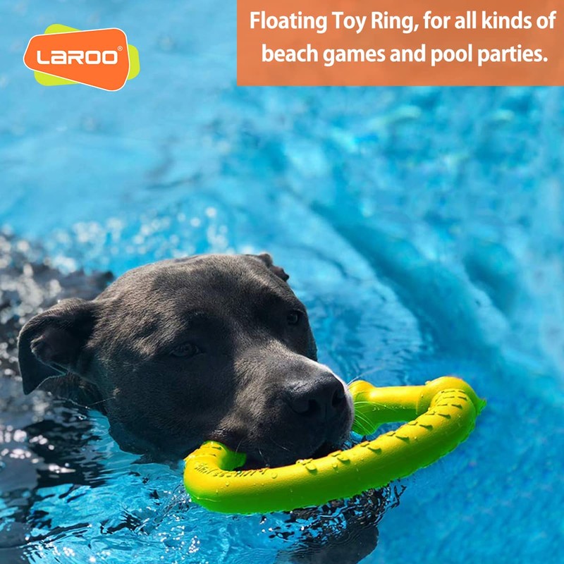 LaRoo Dog Flying Ring Toys, Floating Flying Disc ABS Durable