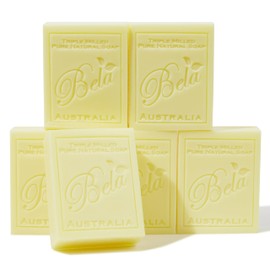 Bela, Honeysuckle, Natural Ingredient Soap Bars, Triple-French Milled Moisturizing Natural Soap Bars Sulfate Free (93g) 3.3 oz each - 6 Pack