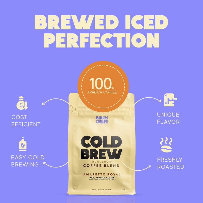 Buzzed High Caffeine Cold Brew Coffee Coarse Grounds - Bold