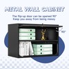 Anxxsu Metal Wall Cabinet with Locking Door and Shelf, Hanging