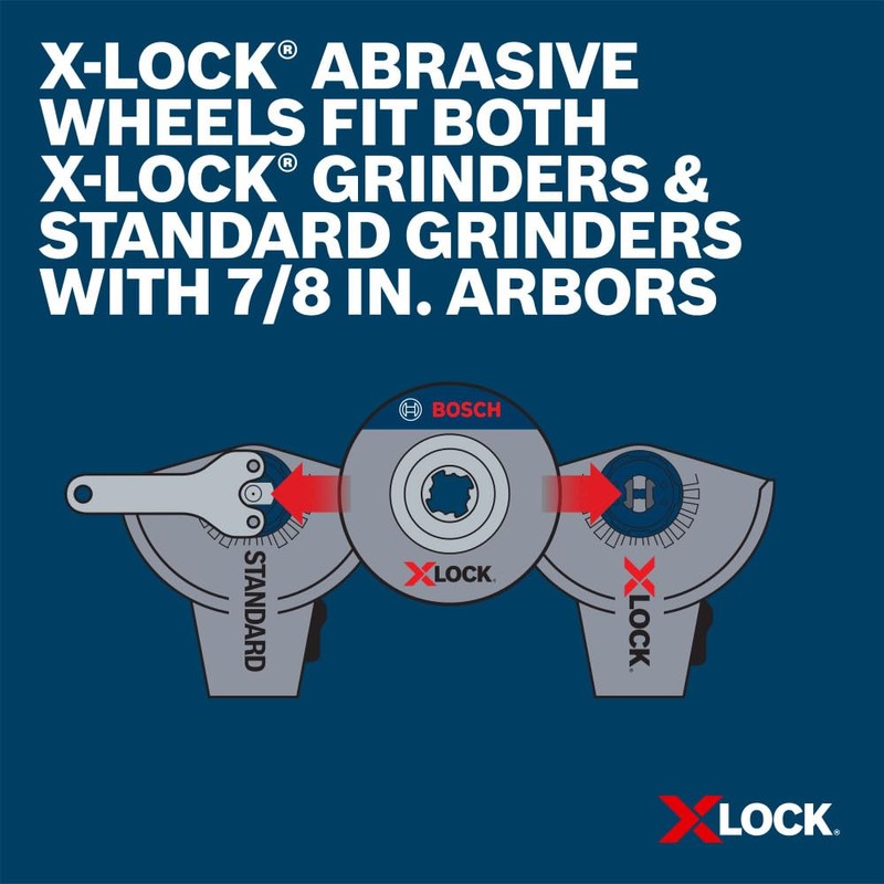 BOSCH TCWX1S450P10 4-1/2 in. X-Lock® Metal/Stainless Steel Cutting Wheels -