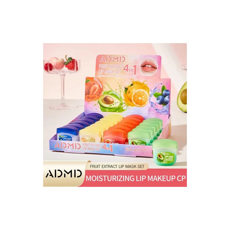 Set Hidratante De Labios Con Varias Frutas, Paquete Con