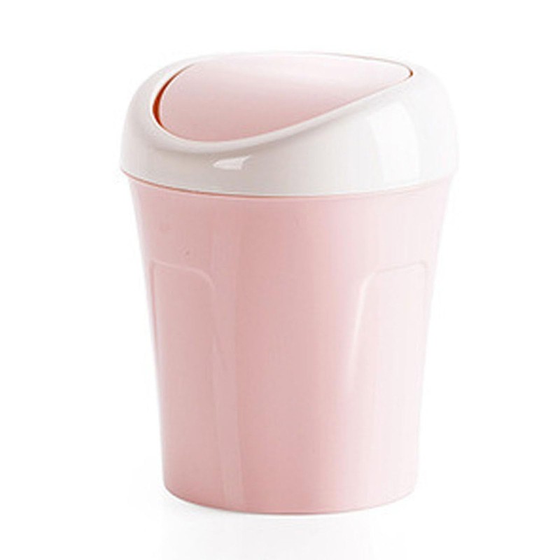 Desktop Trash Can Mini Table Garbage Bin with Swing Lid