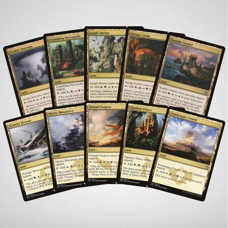10x TRILANDS TRI-LAND Full Set All 3-Color Triple Lands Commander