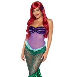 Leg Avenue Women's Under The Sea Mermaid Adult Sized Costumes, Green, Purple, L