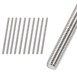 HiPicco M3 x 100mm Fully Threaded Rod & Studs, 304 Stainless Steel Right Hand Threads Rods, M3-0.5 Thread Pitch for Anchor Bolts, Clamps, Hangers and U-Bolts 10pcs