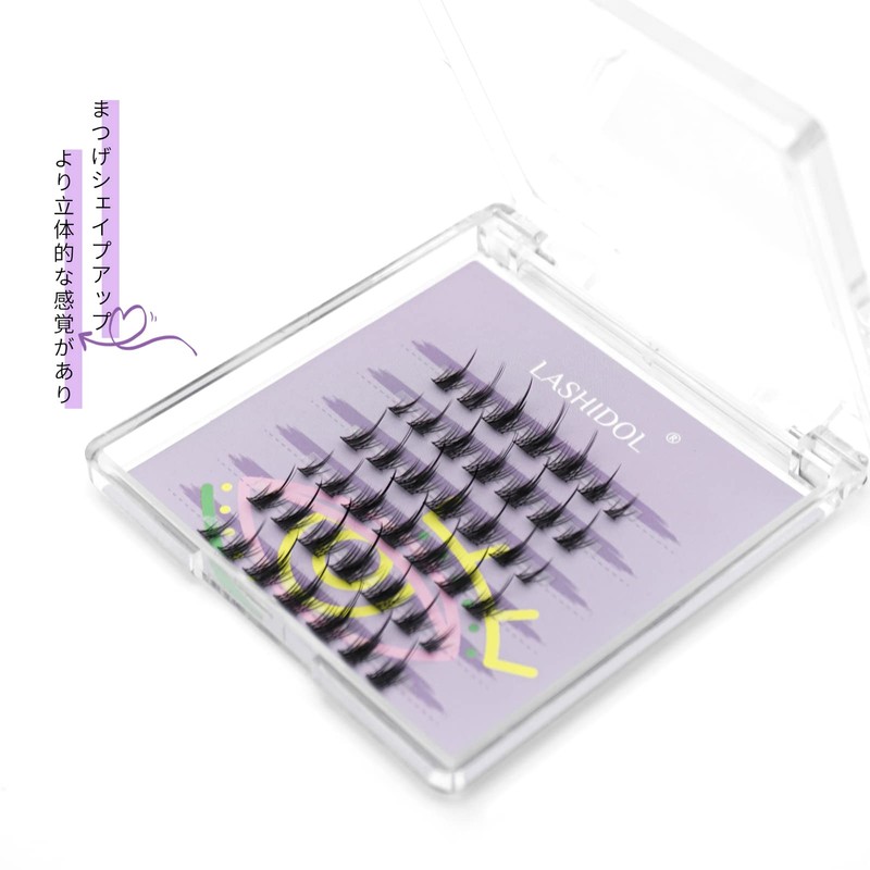 LASHIDOL Partial False Eyelashes, Partial False Eyelashes, Matsueku, Self, Natural,
