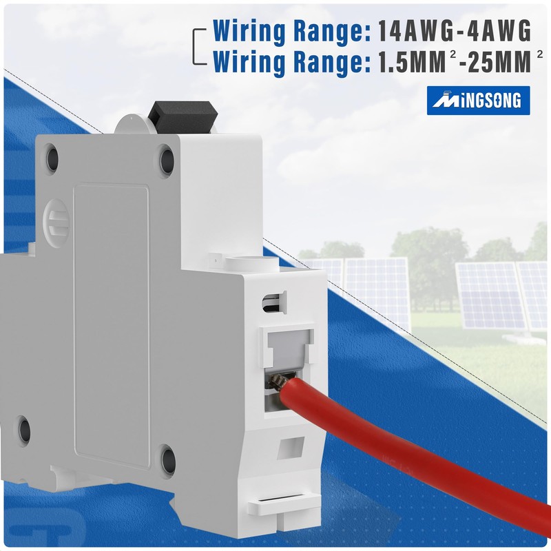 MINGSONG DC Solar Panels Disconnect Switch 32 Amp Solar Shut