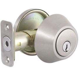 Defiant Single Cylinder Satin Nickel Deadbolt US15