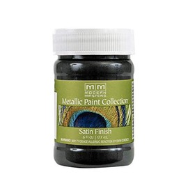6 oz Modern Masters ME700 Black Pearl Metallic Paint Collection, Satin Water-Based Decorative Metallic Paint