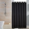Sfoothome 180cm Wide x 200cm Long Black Shower Curtain,Waterproof Shower