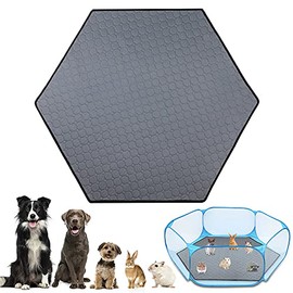 SlowTon Washable Playpen Pad, Hexagon Liner Reusable Pee Pad for Portable Small Animal Play Pen, Super Absorbent Leakproof Mat for Guinea Pig Hamster Cage Bunny Fence Indoor Outdoor Travel Use （135）