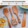 Wooden Spatula for Cooking, Kitchen Spatula Set of 4, Natural