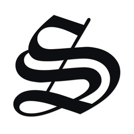 Applicable Pun Old English Letter S - Vinyl Decal for Outdoor Use on Cars, ATV, Boats, Windows and More - Black 3 Inches Tall