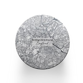 Round Single Coaster - Birmingham England UK Britain Map Travel Hometown #76926