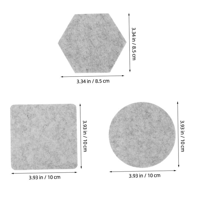 FUNOMOCYA 3 Sets Nonslip Heat Insulation Cup Pads Absorbent Round