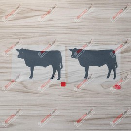 2X Black 4'' Angus Cattle Decal Sticker Bull Cow Car Computer Phone Window Vinyl