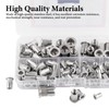 Set of 110 Rivet Nuts Assortment, M3 M4 M5 M6