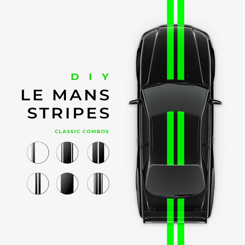 VViViD Vinyl Tape Pinstripe Green Fluorescent Neon Gloss Adhesive Automotive