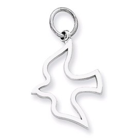 Holy Spirit Dove Pendant, 14K White Gold