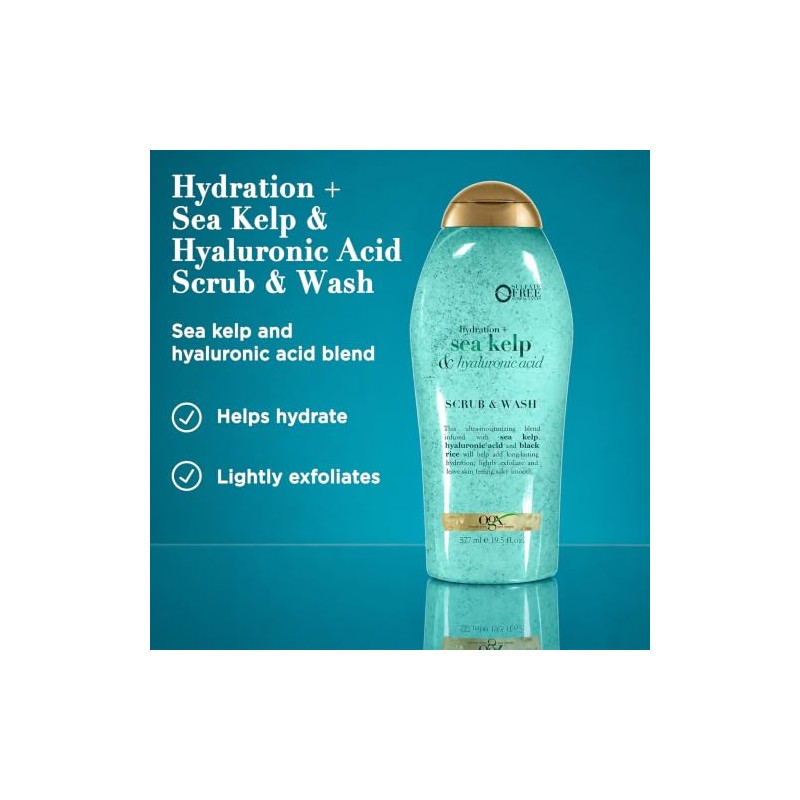 OGX, Body Wash Alga Marina y Ácido Hialurónico, 577 ml
