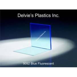 Chemcast 1/8" 9092 Fluorescent Blue Cell Cast Acrylic Sheet  24" x 24"