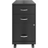 Lorell LYS SOHO 3-Drawer Organizer Cabinet, Black