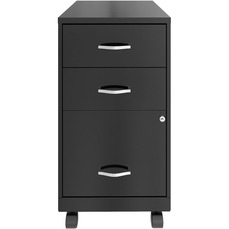 Lorell LYS SOHO 3-Drawer Organizer Cabinet, Black
