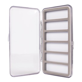 Maxcatch Super Slim Fly Boxes For Fly Fishing Flies Hooks Magnetic Pad Compartments Clear Lid Fishing Tackle Box (6 Comp)