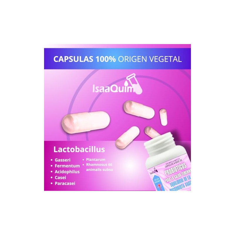 Saaquim Probióticos Mujeres 120 Cápsulas 600 Porciones Cepas Probióticas Billones