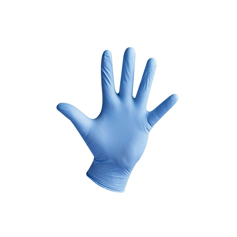 SousVideTools 100 Pieces Medical Nitrile Gloves, Blue Disposable Gloves Large,