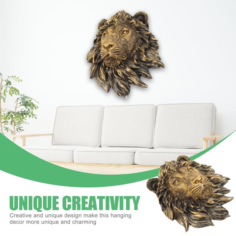 Veemoon Lightweight Lion Head Wall Decor Lion Head Wall Mount
