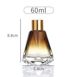 UPSTORE 2Pcs 60ml/2oz Diffuser Bottles Empty Refillable Glass Diffuser Jars Aromatherapy Container Fragrance Accessories Use for DIY Replacement Diffuser Sticks Home Bathroom Decor